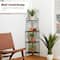 Glitzhome® 4ft. Metal 4-Tiered Corner Shelf Stand